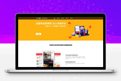 短视频直播带货网站模板