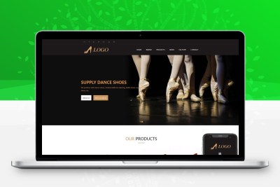 芭蕾舞鞋英文外贸网站模板
